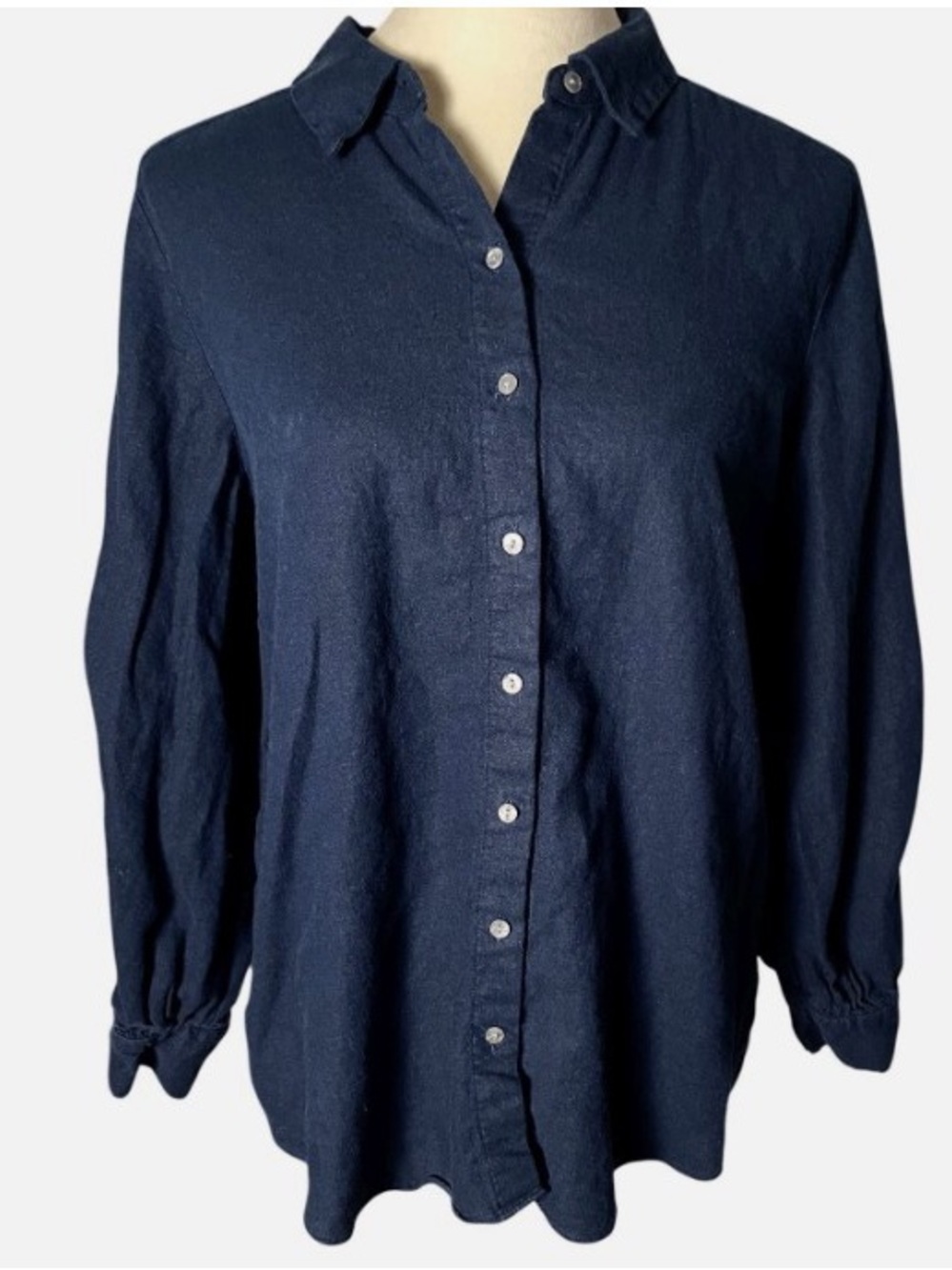 LC Lauren Conrad Linen Blend Button Down Shirt NWOT